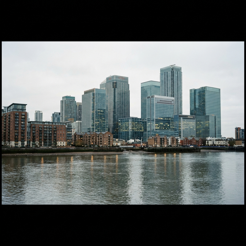 London financial district skyline